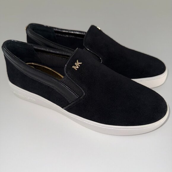 [New] 2015 Michael Kors Keaton Slip On Shoe Suede Size 6 Black - Picture 1 of 11